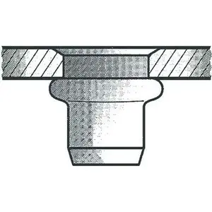 Blind rivet nut GESIPA St M10x12x20.5 Standard KS for 3.0–6.0 mm material, pack of 100