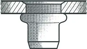 Blind rivet nut GESIPA A2 M6x9x15.5 – stainless steel, pack of 250