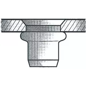 Blind rivet nut GESIPA M8 x 11 x 20.5 countersunk head KS for 4.0–6.5 mm panels, pack of 100