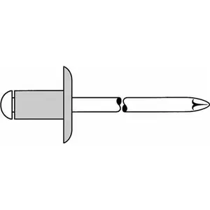 Blind rivet GESIPA 1433614 Al/A2 5x12 mm large head K14 KS 6.0–8.0 mm, pack of 250