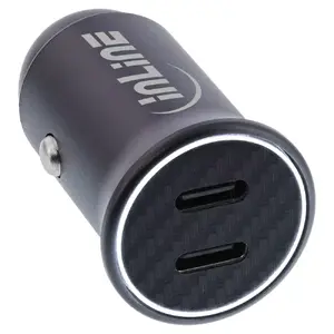 USB car power adapter InLine 31502Y 2x USB-C black