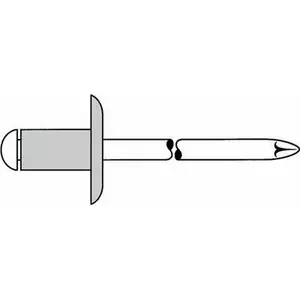 Blind rivets GESIPA Al/St 4×10 mm large flange, K12 KS 5.0–6.5 mm, pack of 500