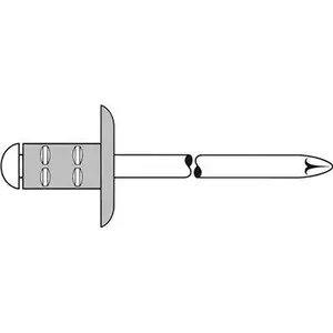 Blind rivet GESIPA Polygrip 4.8x10 Al/St large flange for 0.5–6.5 mm materials, pack of 250