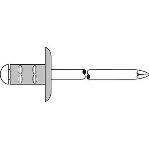 Заклёпка вытяжная GESIPA Polygrip 4.8x25 Al/St крупный фланец, захват 11,0–19,5 мм, упаковка 100 шт.