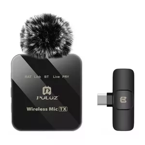 Bezvadu lavalier mikrofons Puluz PU648B USB-C