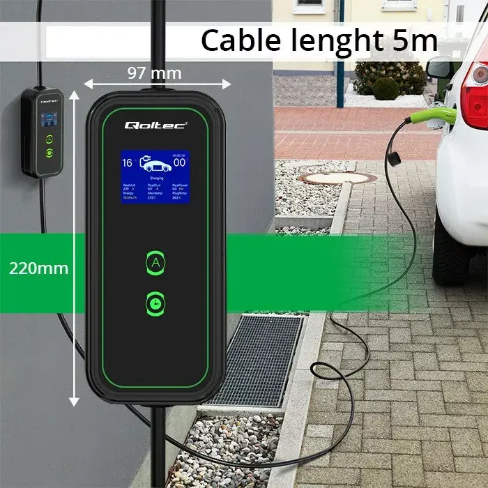 QOLTEC Mobile charger 52470 Type 2 3,5 кВт Photo 10