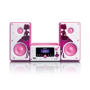 Lenco MC-020 Home audio mini system 10 W Pink, White