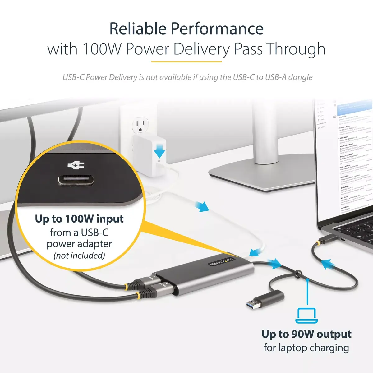 StarTech USB-C uz Dual-HDMI adapters 4K60 100W PD Photo 10