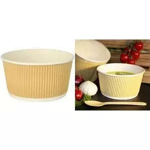 Paper Soup Cup Papstar 89331 998 ml — beige, PLA-coated, biodegradable