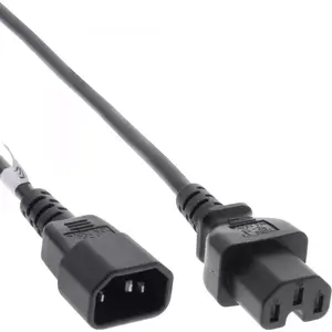 InLine B-16811B power cable Black 1.8 m C15 C14 couplers