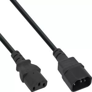 Power extension cable InLine C13 to C14, 1 m, black
