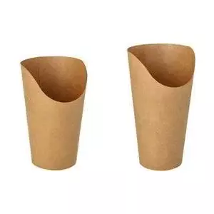 Disposable cardboard cup Papstar 89230, round 590 ml, unbleached fresh fiber