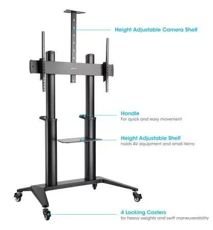 TV & Monitor Mount Manhattan Trolley Stand 462341 Photo 4