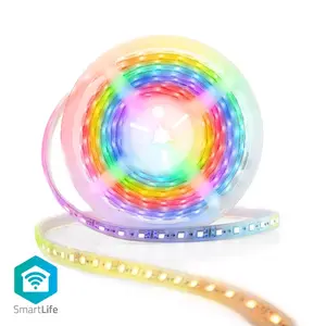 Smart strip light Nedis WIFILS51CRGB — Wi‑Fi, RGB, 24 W, 1 m cable, 12 mm width
