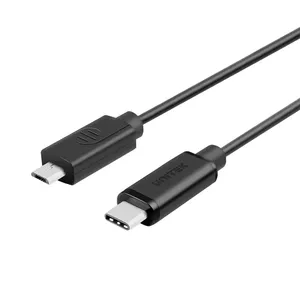 UNITEK Y-C473BK USB kabelis 1 m USB 2.0 USB C Micro-USB B Melns