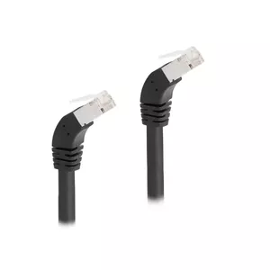 Network Cable DeLOCK RJ45 Cat.6A S/FTP 45° downwards angled 0.5 m black