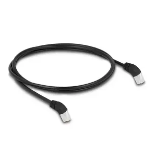 DeLOCK RJ45 Network Cable Cat.6A S/FTP 45° Upwards Angled 1 m Black