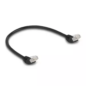 Network Cable DeLOCK RJ45 Cat.6A 45° angled 0.5m black