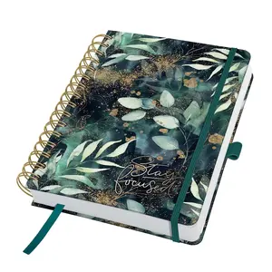 Personal diary Sigel Jolie JP203 Black Gold Green 168x28x215 mm