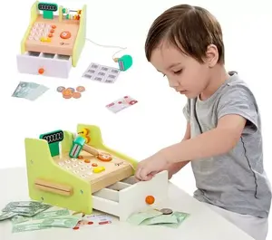 Toy cash register classic world CW54167 with play accessories, pretend-play set for children