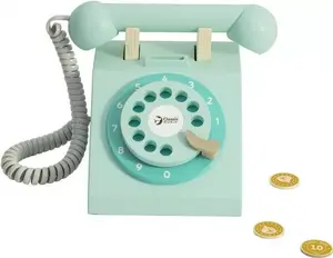 Classic World klasiskā koka bērnu telefona komplekts CW50551, 4 gab.