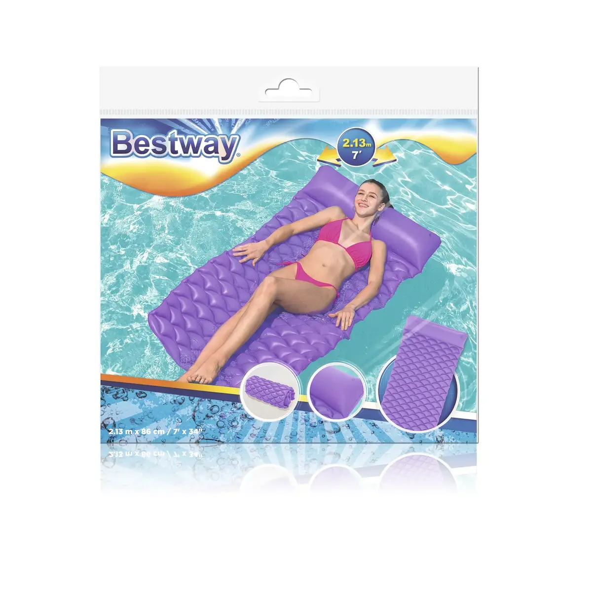 Peldēšanas matracis Bestway Inflatable Float'N Roll Air Mat Photo 36