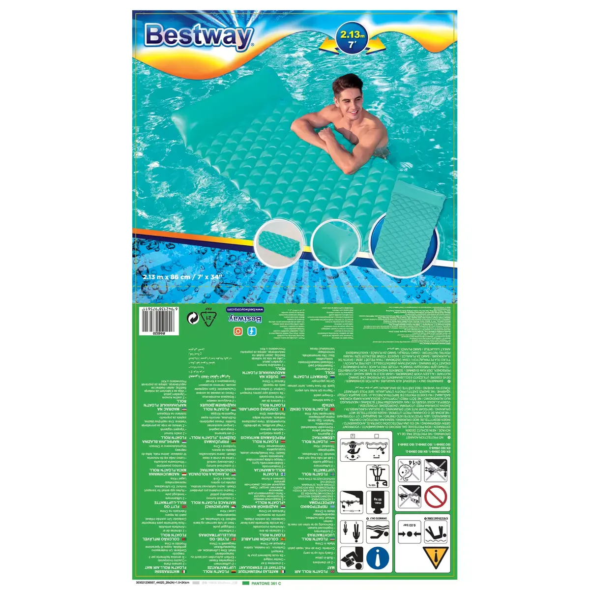 Peldēšanas matracis Bestway Inflatable Float'N Roll Air Mat Photo 37