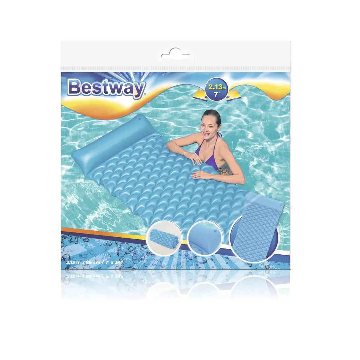 Peldēšanas matracis Bestway Inflatable Float'N Roll Air Mat Photo 40