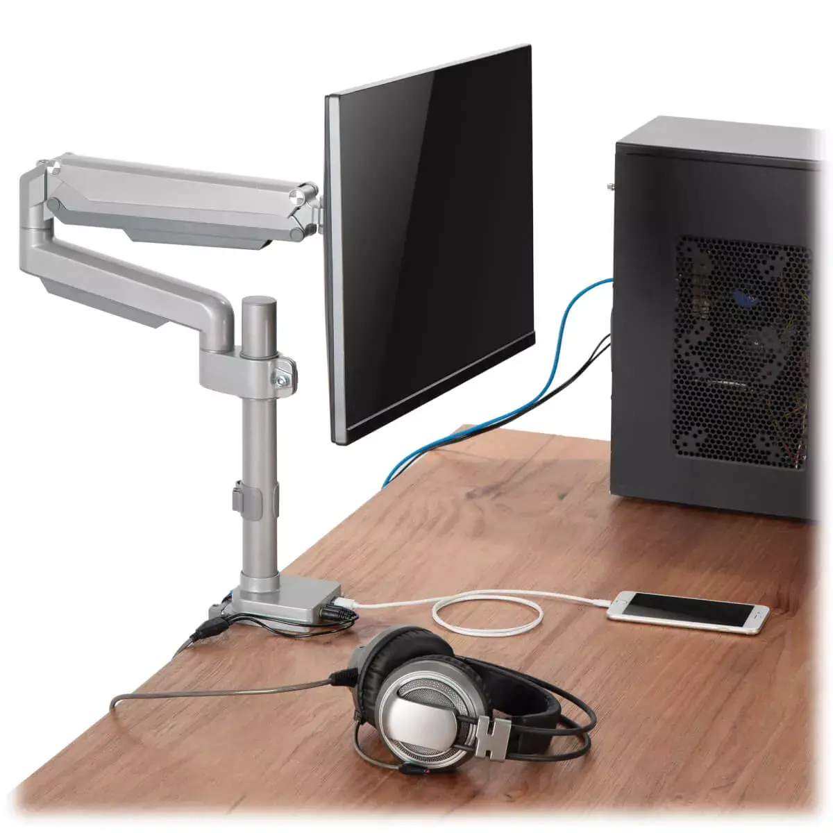 EATON DDR1732SAL monitor arm — single gas-spring desk mount Photo 3