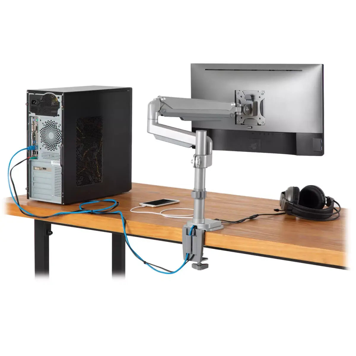 EATON DDR1732SAL monitor arm — single gas-spring desk mount Photo 4
