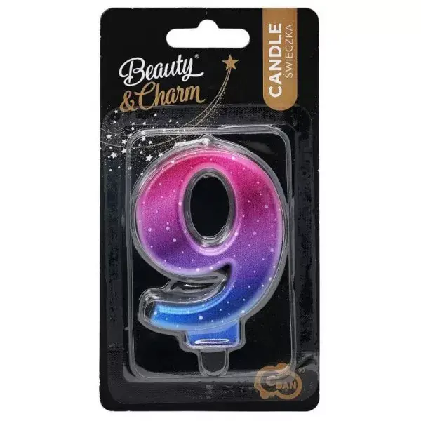 Cake candle topper GoDan MLG174748 Number 9 Photo 2