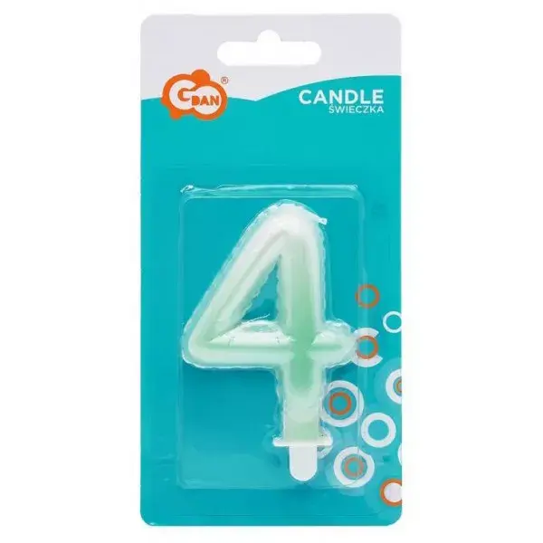 Cake candle topper GoDan Number 4 MLG175042 Photo 2