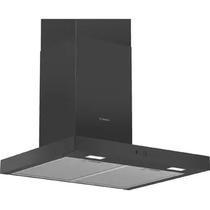 Настенная вытяжка Bosch Serie 2 DWB66BC60, 600 мм, чёрная, алюминиевый фильтр, 3 скорости