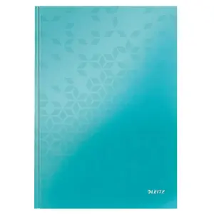 Notebook A4 squared LEITZ WOW with hardcover, 80 sheets, 90 g/m², blue pattern