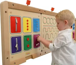 Educational activity board set Masterkidz ME12524 — panels with locks, sliders and buttons for fine motor skills