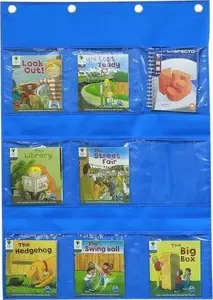 Тканевый подвесной органайзер с карманами для книг и рисунков Masterkidz Melyna ME12852, синий, настенный