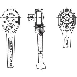 Gedore 1993 ALU-10 Aluminium Wrench 10mm