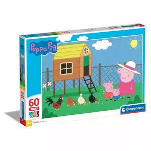 Пазл Clementoni Peppa Pig Supercolor 60 Maxi — 60 деталей, 620×420 мм, возраст от 4 лет