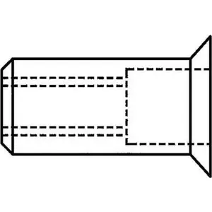 Blind rivet nut GESIPA M8, 11 × 18.5 mm, for 1.5–4.5 mm panels, 90° countersunk head