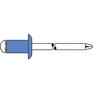 Blind Rivet GESIPA 6310478 Steel/Steel 4×12 mm flat head for 6.5–8.5 mm
