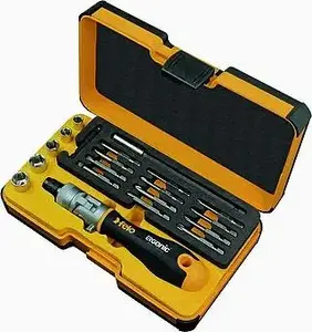 Screwdriver Bit Set FELO Ergonic K Strongbox 20-piece with holder, PZ, PH, Torx, long slotted bits and sockets (00006072006)