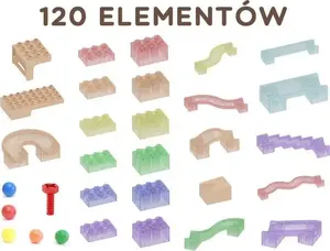 Educational construction kit Masterkidz STEM Board Ball Runner, 120 pieces
