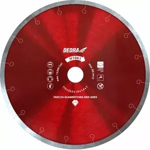 Алмазный отрезной диск Dedra HRD GRES 230 x 25,4 мм (H1066E) для плитки и керамогранита