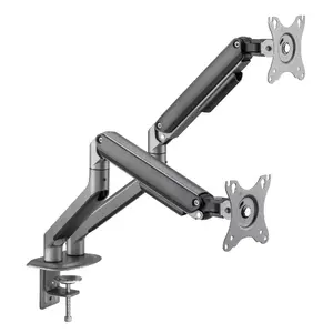 Monitor mount stand GEMBIRD MA-DA2-05 for 17–32" screens, dual display, VESA 100x100, 18 kg, grey