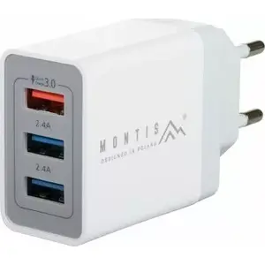Wall Charger MONTIS MT009 — 3× USB-A, 3 A total output