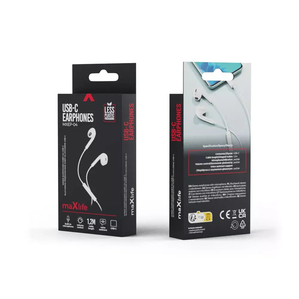 Проводные наушники maxlife MXEP-04 USB-C Photo 3
