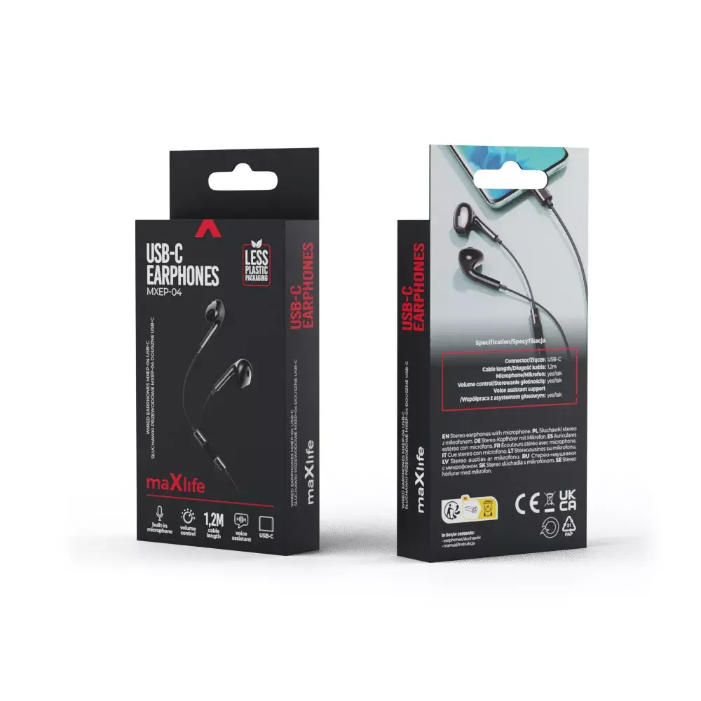 Проводные наушники maxlife MXEP-04 USB-C Photo 3