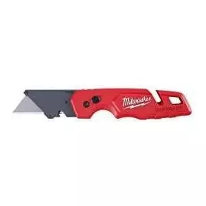 Folding Utility Knife MILWAUKEE with Replaceable Blade, Compact Handheld Cutter