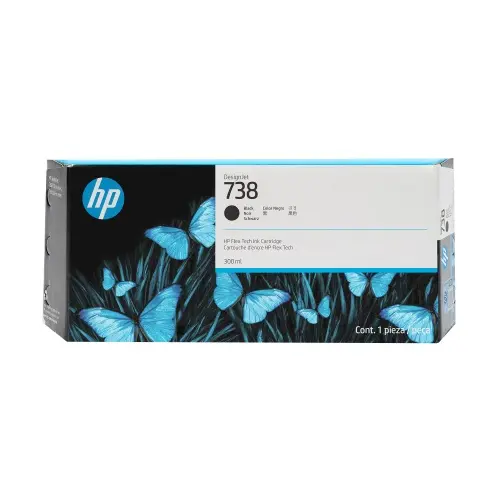 HP 738 300-ml Melna DesignJet tintes