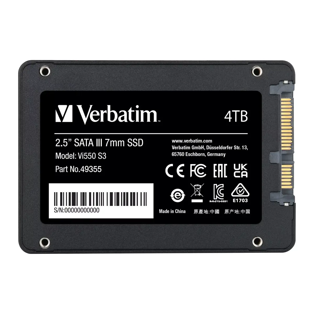 SSD disk Verbatim 4TB Vi550 S3 Photo 6